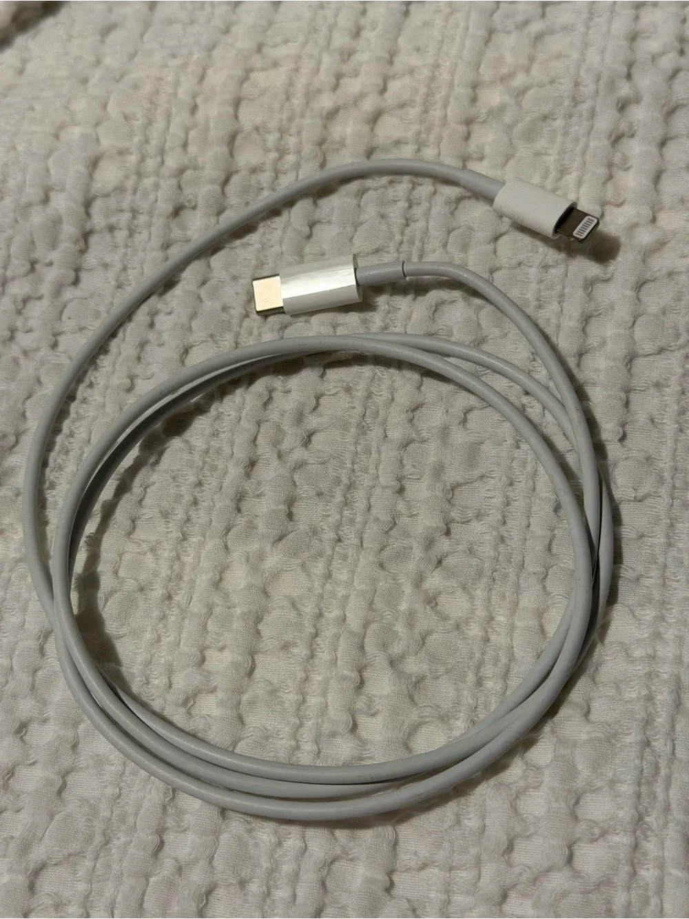 Apple White Lightning to USB-C Cable